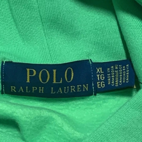 Men’s Polo Ralph Lauren Polo 1992 Logo Hoodie Green Size XL New - Picture 5 of 6